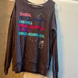 Disney Parks open shoulder Fairy Godmother Cinderella long sleeve sweater